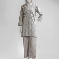 Dyed White Kurti - J. Junaid Jamshed