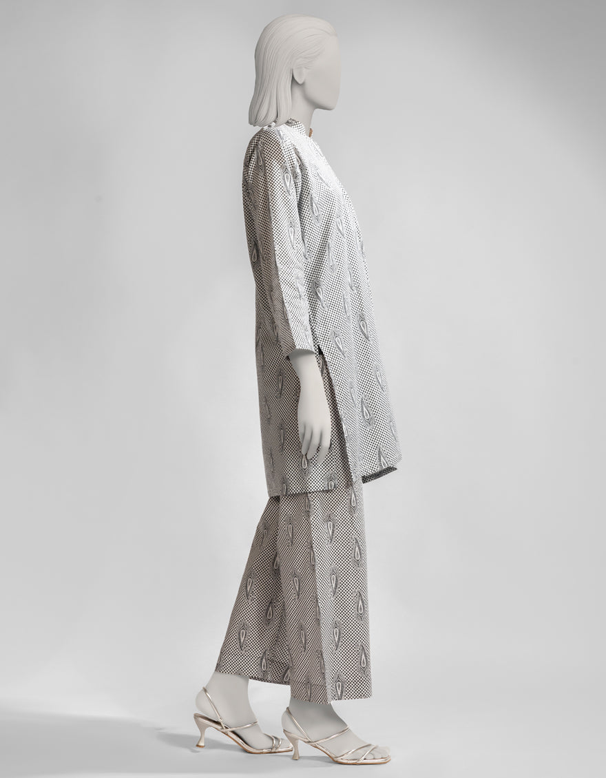 Dyed White Kurti - J. Junaid Jamshed