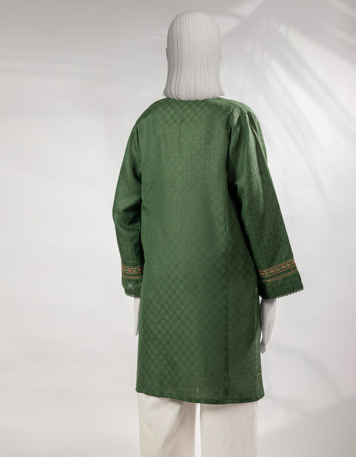 Dobby Green Kurti - J. Junaid Jamshed