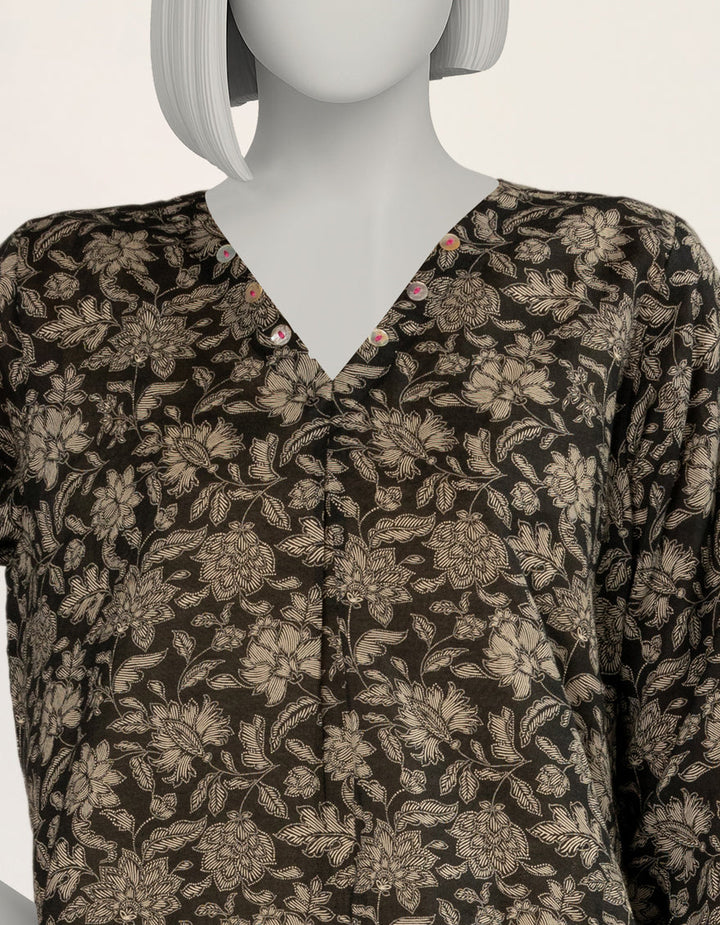 Lawn Black Kurti - J. Junaid Jamshed