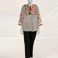 Lawn White Kurti - J. Junaid Jamshed