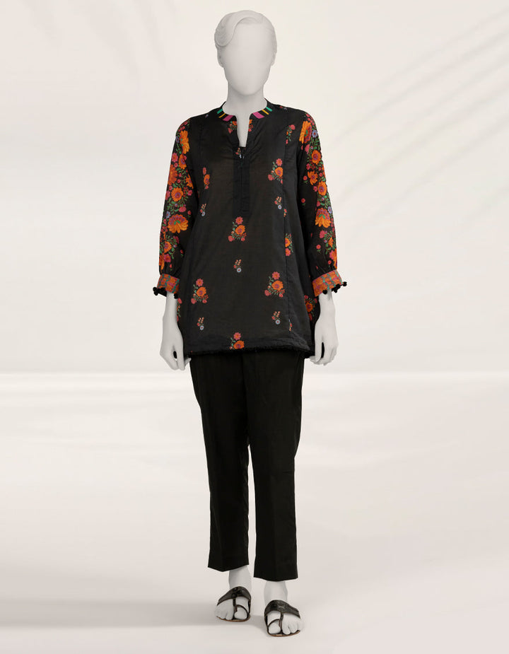Lawn Black Kurti - J. Junaid Jamshed