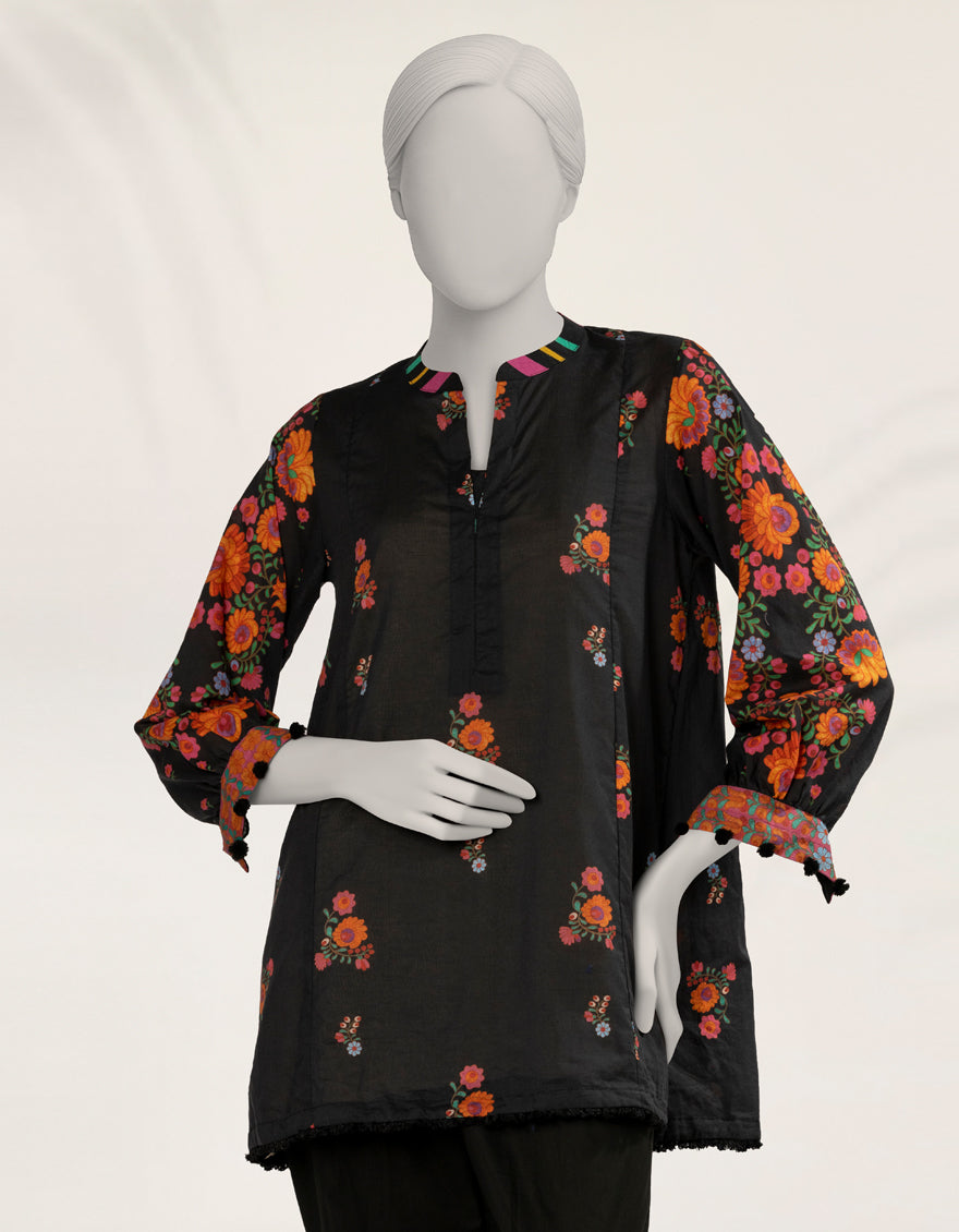 Lawn Black Kurti - J. Junaid Jamshed
