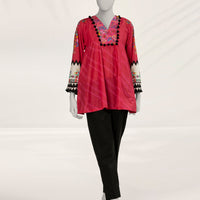 Lawn Pink Kurti - J. Junaid Jamshed