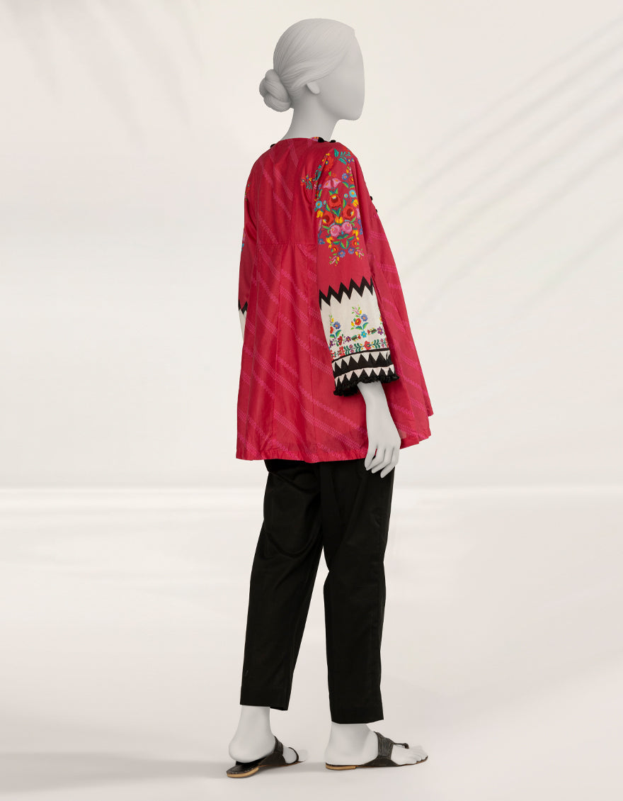 Lawn Pink Kurti - J. Junaid Jamshed