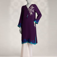Pashmina Purple Kurti - J. Junaid Jamshed