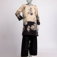Cambric Beige Kurti - J. Junaid Jamshed