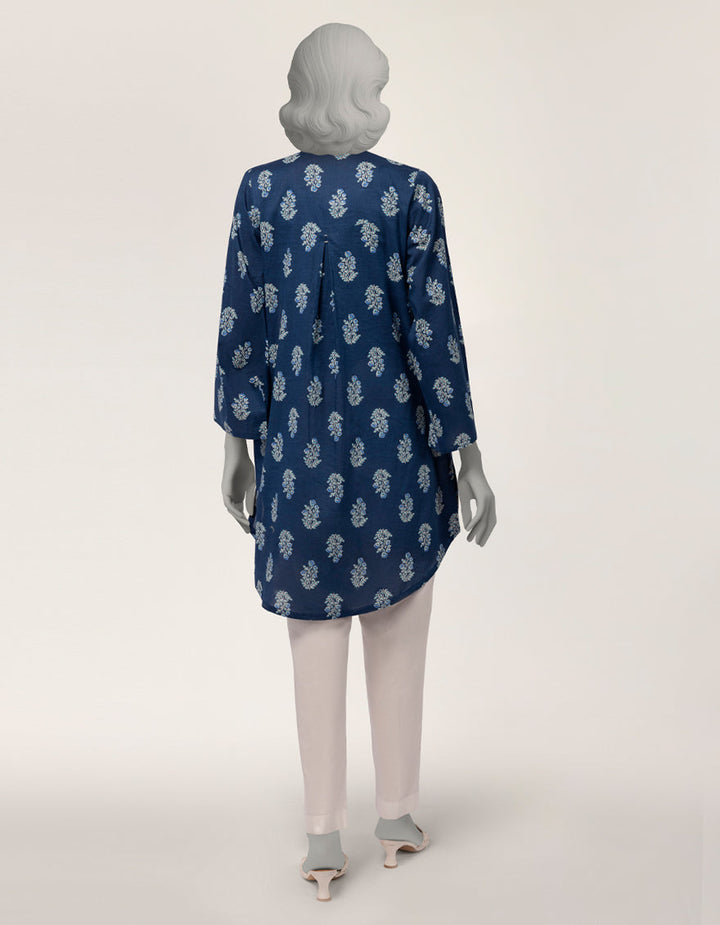 Lawn Blue Kurti - J. Junaid Jamshed