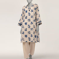 Lawn Off White Kurti - J. Junaid Jamshed