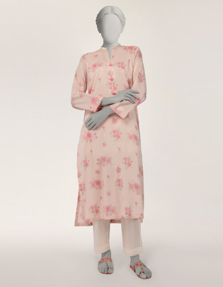 Lawn Pink Kurti - J. Junaid Jamshed