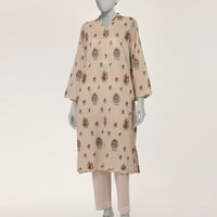 Lawn Beige Kurti - J. Junaid Jamshed