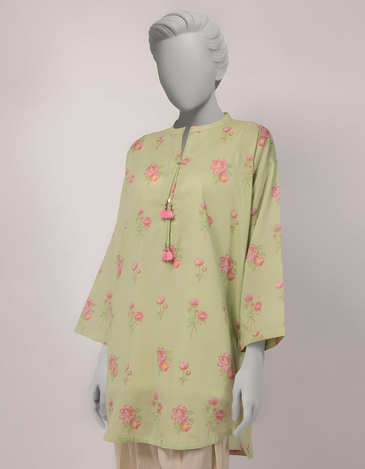 Lawn Green Kurti - J. Junaid Jamshed