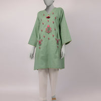 Dobby Green Kurti - J. Junaid Jamshed