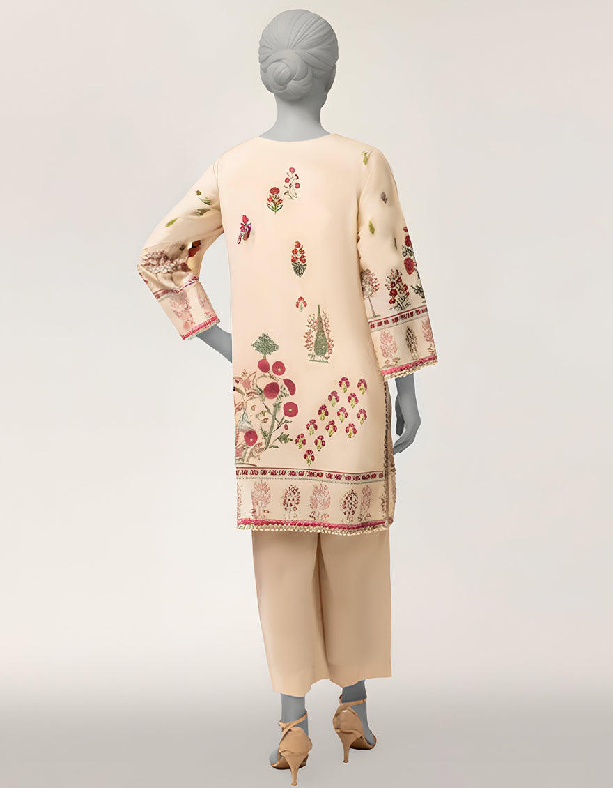 Lawn Ivory Kurti - J. Junaid Jamshed