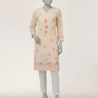 Lawn Beige Kurti - J. Junaid Jamshed