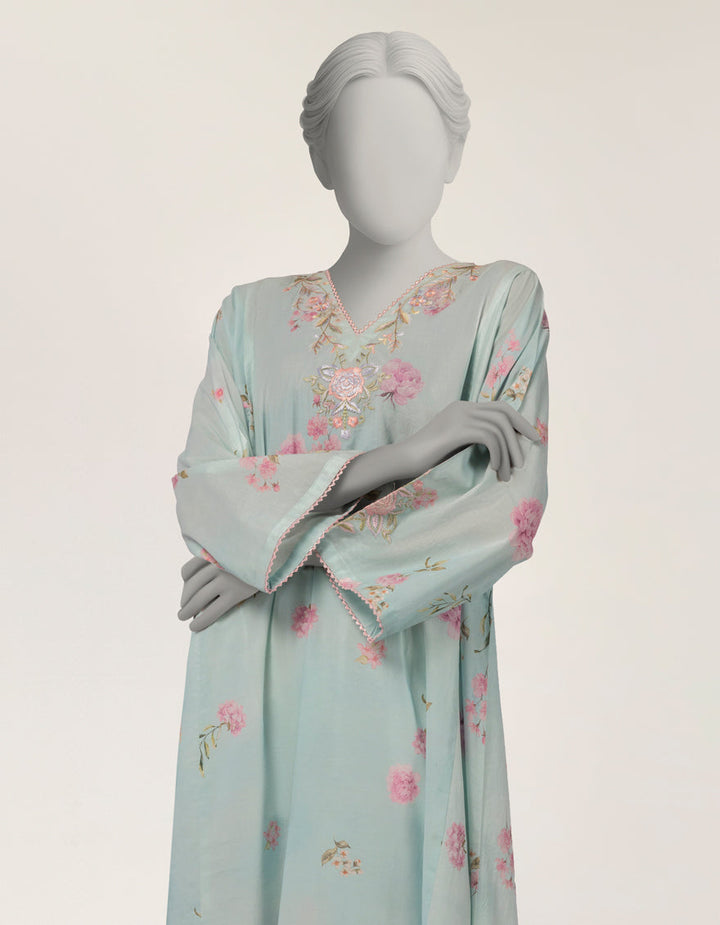 Lawn Blue Kurti - J. Junaid Jamshed