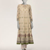 Lawn Ivory Kurti - J. Junaid Jamshed