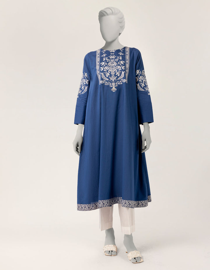 Lawn Blue Kurti - J. Junaid Jamshed