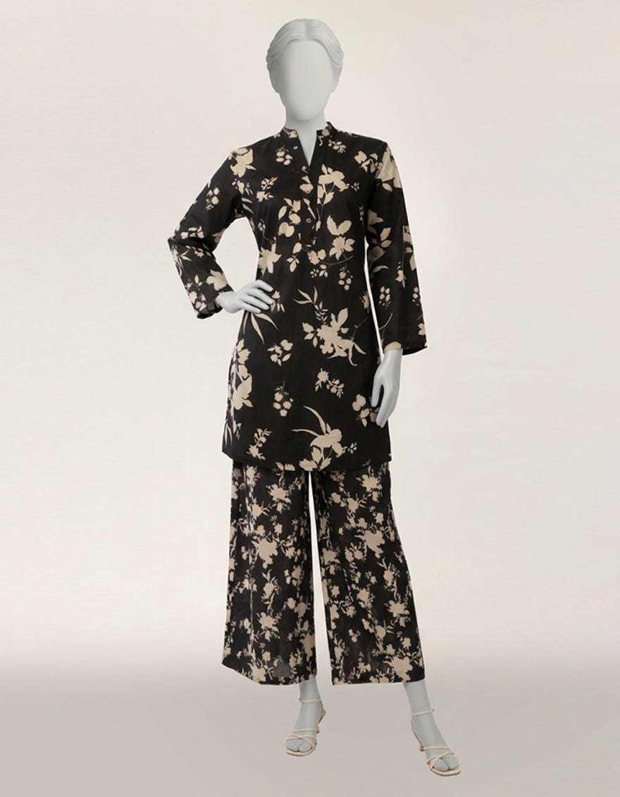 Lawn Black Kurti - J. Junaid Jamshed