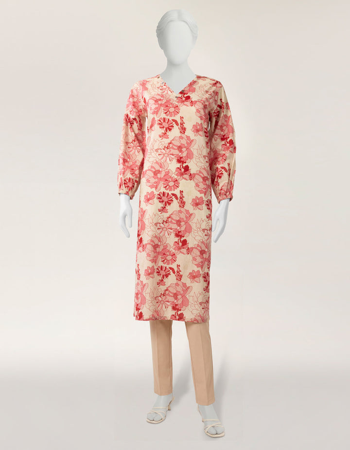 Lawn Pink Kurti - J. Junaid Jamshed