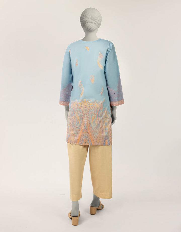 Lawn Blue Kurti - J. Junaid Jamshed