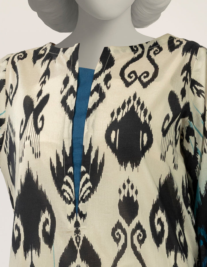 Lawn Multicolor Kurti - J. Junaid Jamshed