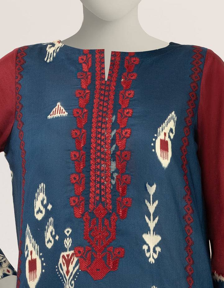 Lawn Blue Kurti - J. Junaid Jamshed