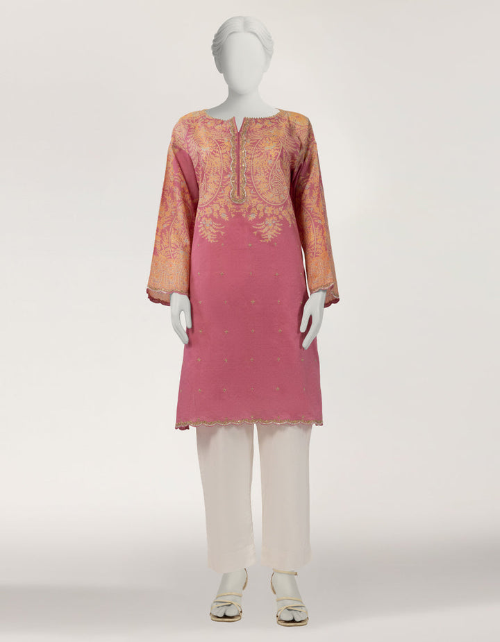 Lawn Pink Kurti - J. Junaid Jamshed