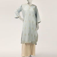 Lawn Sky Blue Kurti - J. Junaid Jamshed