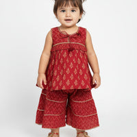 Maple Silk Red Stitched Suit - J. Junaid Jamshed