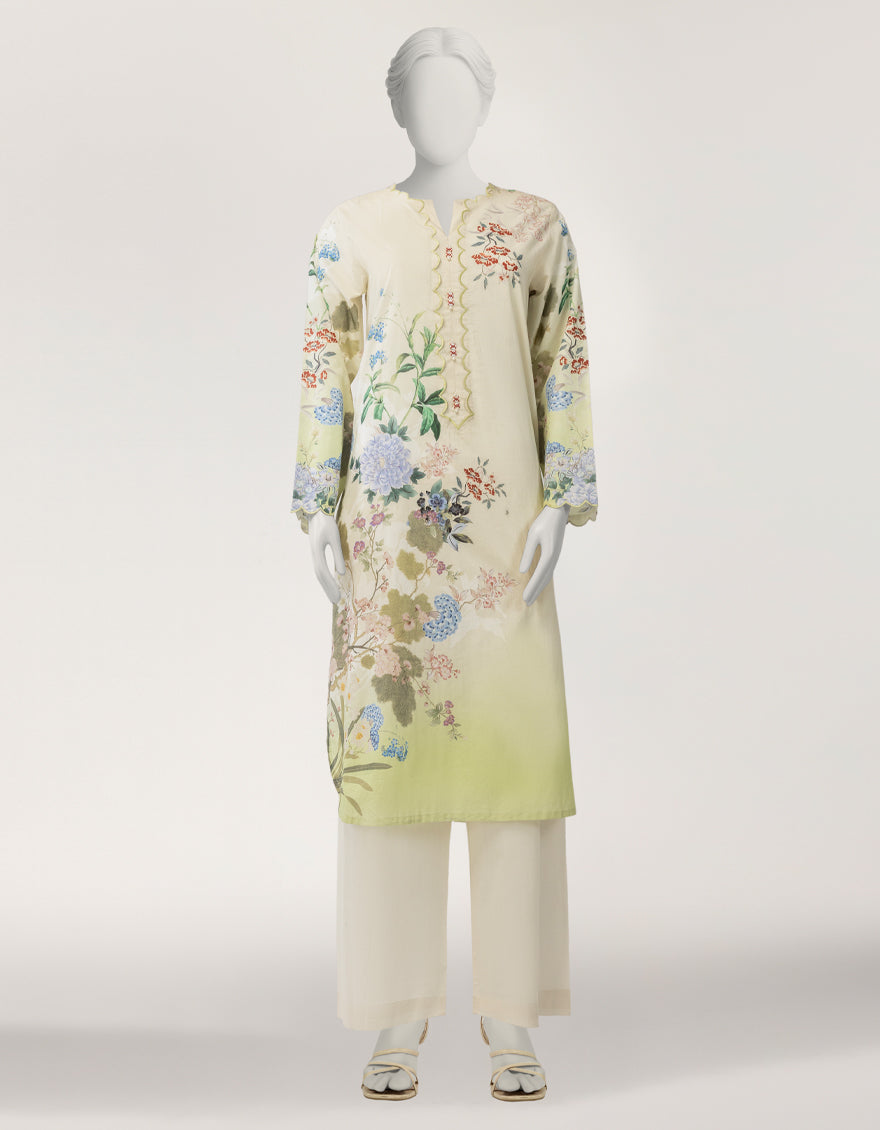 Lawn Multicolor Kurti - J. Junaid Jamshed