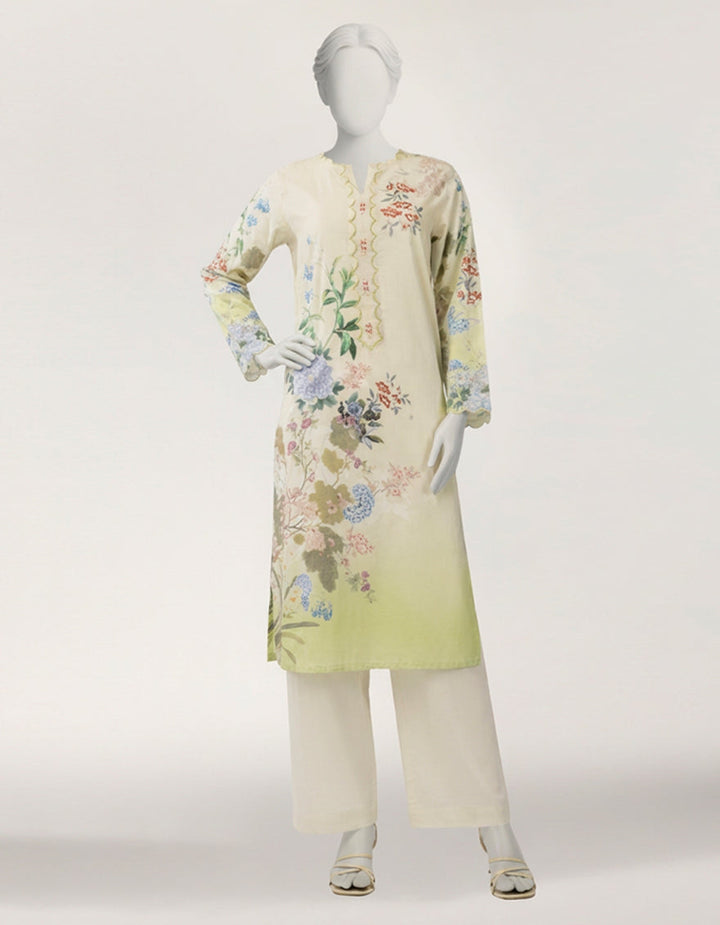 Lawn Multicolor Kurti - J. Junaid Jamshed