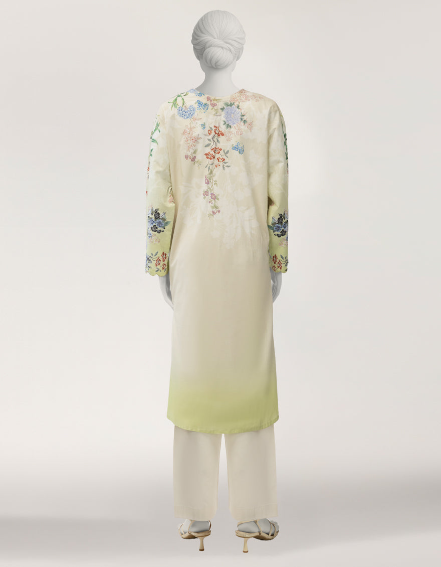 Lawn Multicolor Kurti - J. Junaid Jamshed