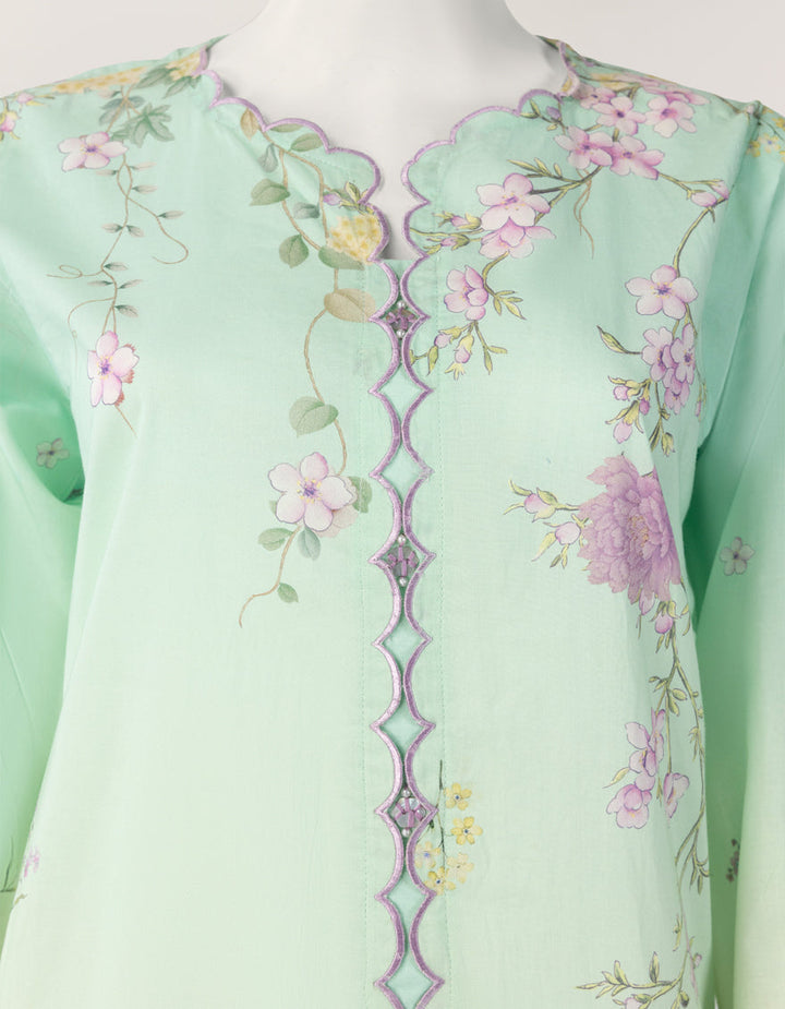 Lawn Green Kurti - J. Junaid Jamshed