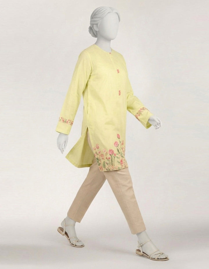 Lawn Green Kurti - J. Junaid Jamshed