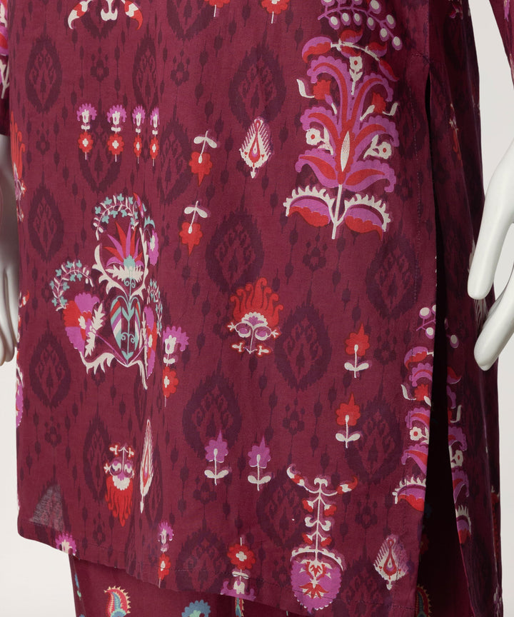 Lawn Magenta Kurti - J. Junaid Jamshed