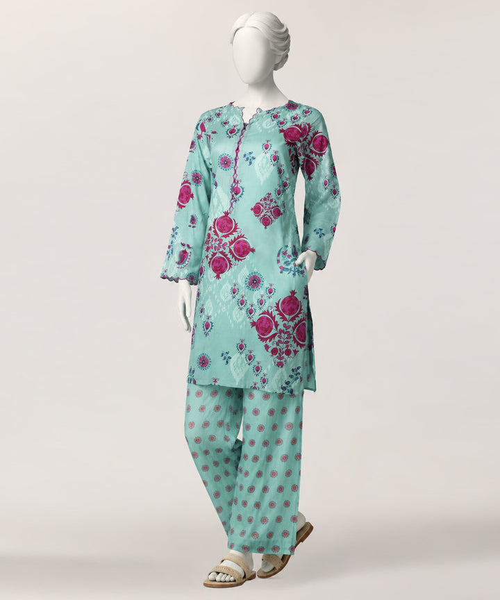Lawn Green Kurti - J. Junaid Jamshed