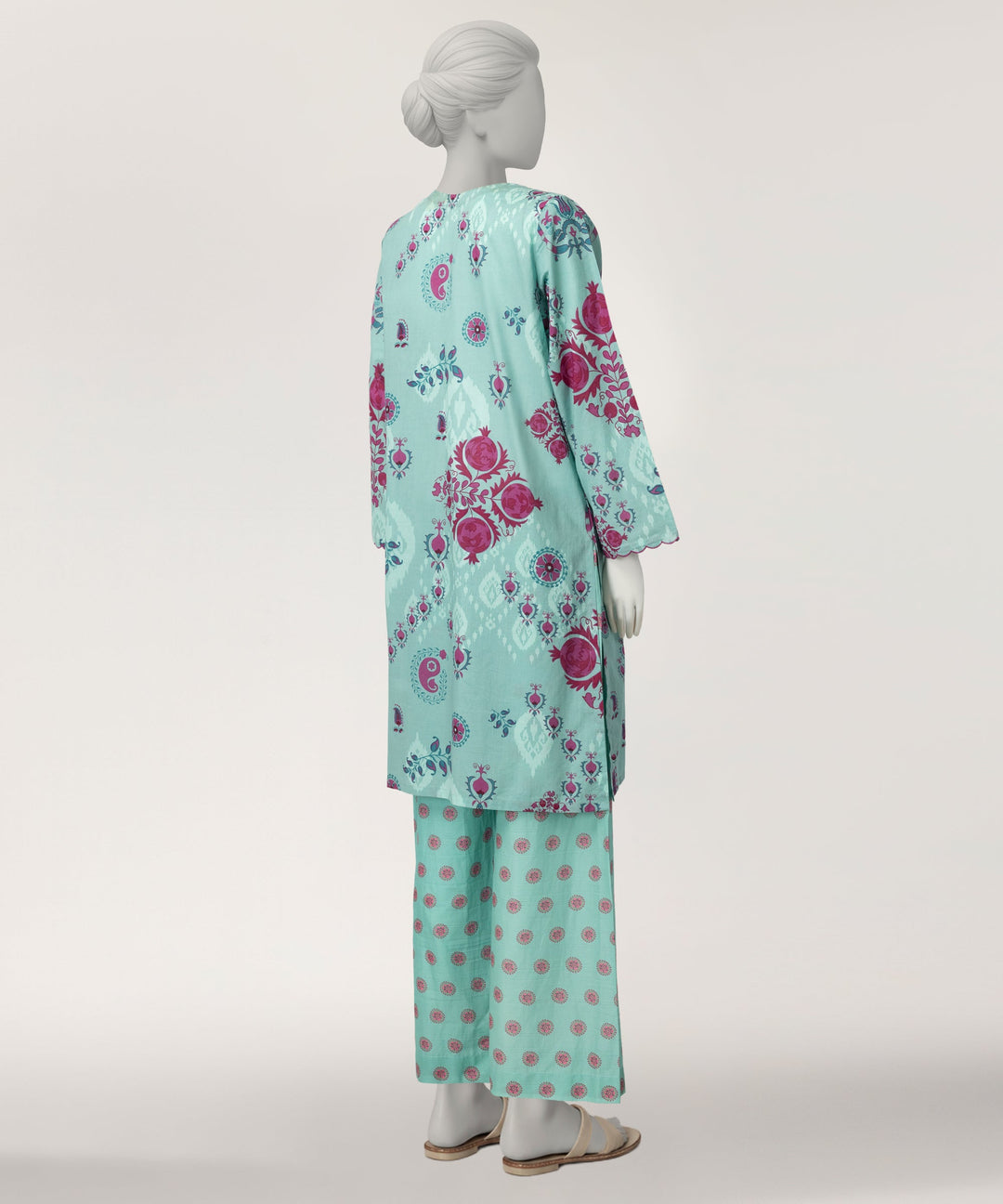 Lawn Green Kurti - J. Junaid Jamshed