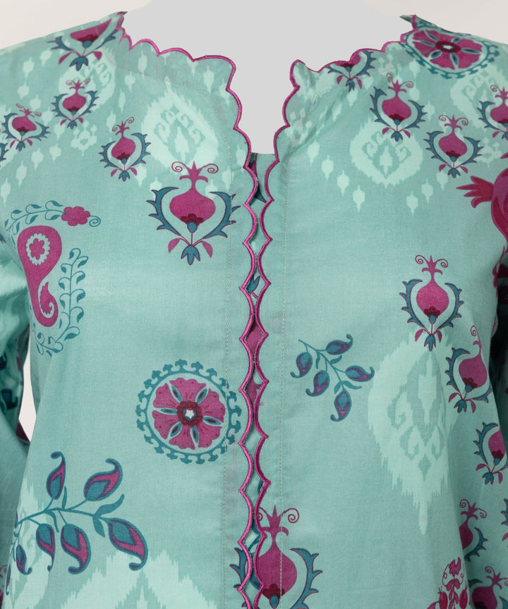 Lawn Green Kurti - J. Junaid Jamshed