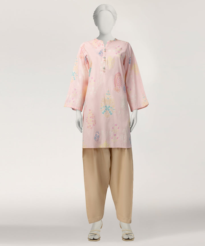 Lawn Pink Kurti - J. Junaid Jamshed