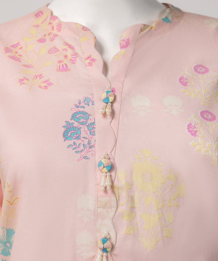 Lawn Pink Kurti - J. Junaid Jamshed