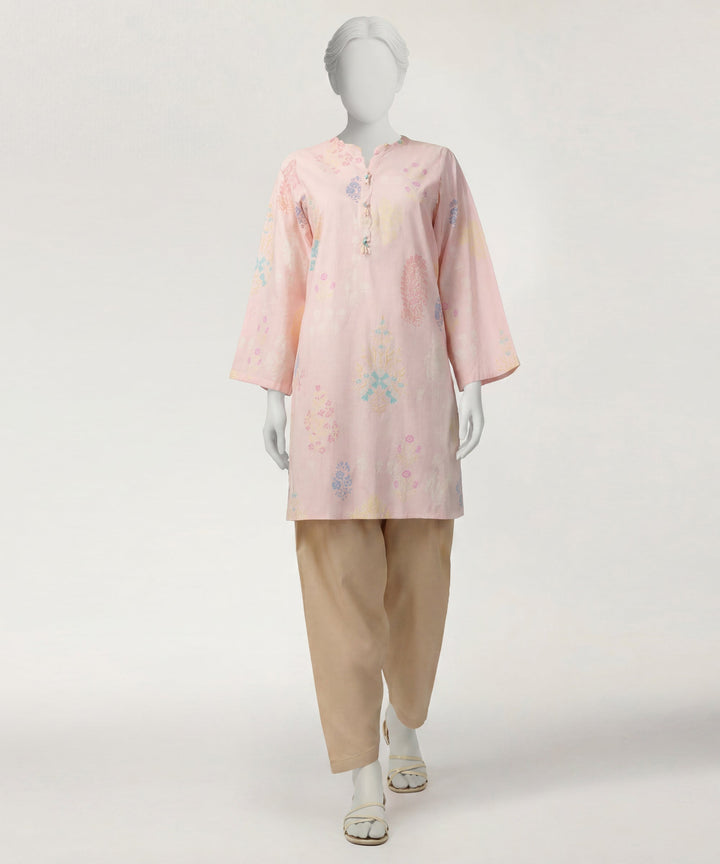 Lawn Pink Kurti - J. Junaid Jamshed