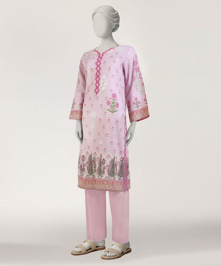 Lawn Pink Kurti - J. Junaid Jamshed