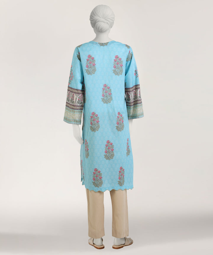 Lawn Blue Kurti - J. Junaid Jamshed