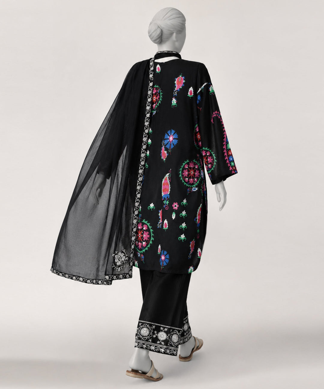 Lawn Black Kurti - J. Junaid Jamshed