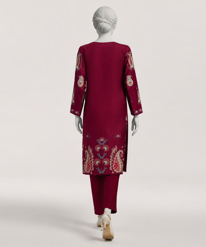 Lawn Magenta Kurti - J. Junaid Jamshed