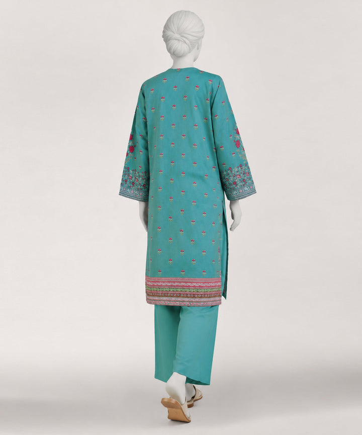 Lawn Sea Green Kurti - J. Junaid Jamshed