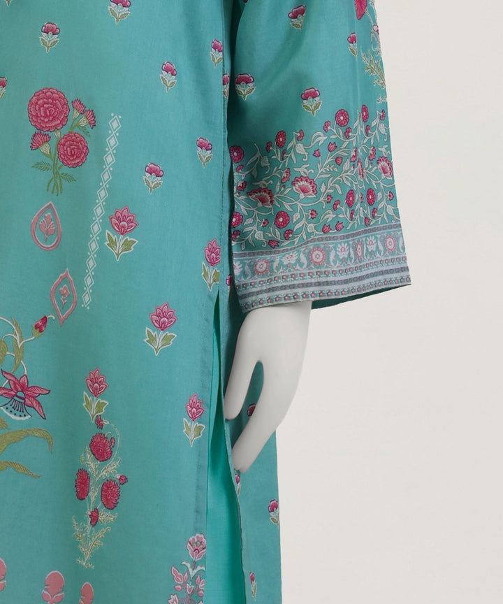 Lawn Sea Green Kurti - J. Junaid Jamshed