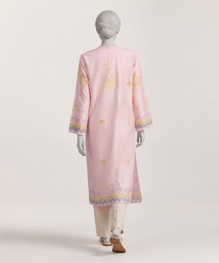 Lawn Pink Kurti - J. Junaid Jamshed