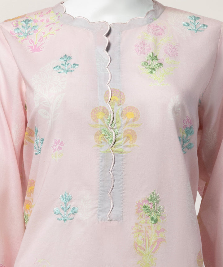 Lawn Pink Kurti - J. Junaid Jamshed